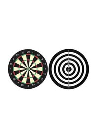 Resim Dart Seti 28Cm Çift Taraflı Dart Tahtası Dart Okları 4 Adet Ok 