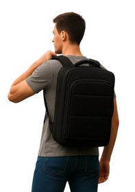 Resim Sırt Çantası Seyahat Laptop Fonksiyonel Çok Amaçlı 15.6" Inç Siyah 