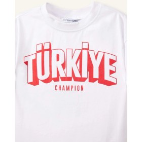 Resim DeFacto Dünya Kupası Regular Fit Türkiye Baskılı Kısa Kollu Beyaz Tişört Erkek Bebek I4090A526HS 