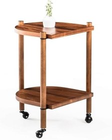 Resim Lagoma - Cosmos Yarım Daire Raflı Modüler Yan Sehpa - Ceviz 