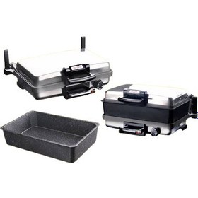 Resim Jumbo Silex Granit Grill + Granit Pan Bazlama ve Lahmacun Makinesi Büyük Boy 