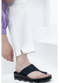 Resim Voga 1742 Siyah Çatlak Comfort Anatomik Casual Parmak Arası Kadın Terliği 001 