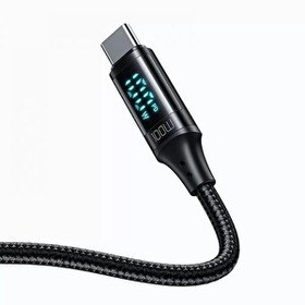 Resim Mcdodo CA-1100 100W Type-C To Type-C Dijital Göstergeli 5A 1.2 M Hızlı Data Şarj Kablosu 