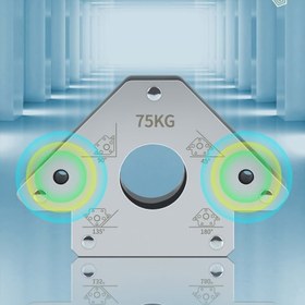 Resim Kaynak Köşe Manyetiği, Çok Açılı 45/90/135/180 Derece, Ark ve MIG Kaynak için Manyetik Tutucu, Kayış Destek Braketi, Kaynak Aksesuarları ve Araçları, Maksimum 25kg Taşıma Kapasitesi, Elektrik Gerekmez 