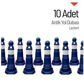 Resim 10'lu Antik Yol Dubası Seti Lacivert-3739 