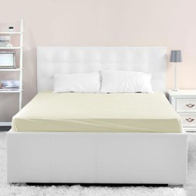Resim Nuvomon Pamuklu Penye Tek Kişilik Çarşaf - Ekru - 100x200 cm 