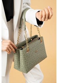 Resim Just Polo Kadın Baskılı Uzun Ayarlanabilir Askılı Şık El Ve Omuz Çantası Shoulder Bag Yeşil 