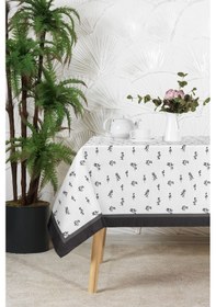 Resim Elart Nadia Masa Örtüsü Digital Baskılı Dikdörtgen 160x220 Cm Siyah Siyah 