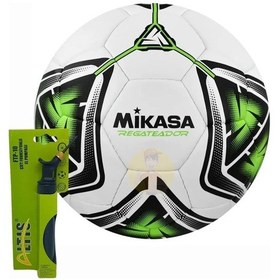 Resim MIKASA Regatador No 5 Futbol Topu Yeşil + FTP-10 Pompa Yeşil 