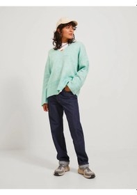 Resim Jack&jones Jjxx Oversize V Yaka Kadın Kazak - Minimalist & Rahat Mavi 