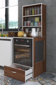 Resim Kenzlife Ankastre Fırın Dolabı Gönül Cvz 165*60*56 Mutfak Çekmeceli 