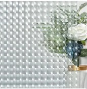 Resim Technosmart 45x100cm Desenli Statik Cam Filmi Kaplama Mutfak Ofis Banyo Pencere 