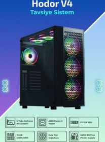 Resim IH Hodor V4 Ryzen 5 7500F 16 GB 512 GB SSD 16 GB RTX5060Ti FreeDos Masaüstü Bilgisayar 