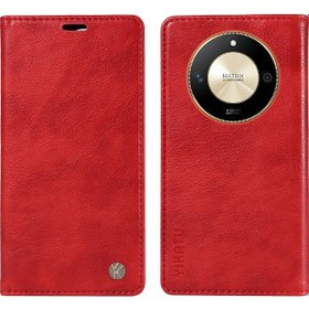 Resim Honor X9b 5G/magic6 Lite 5G Cüzdan Telefon Kılıfı Manyetik Kapanış Deri Kapak Çevirin 