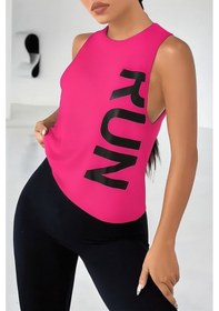 Resim Ghassy Co. Kadın Run Nefes Alabilir Koşu Egzersiz Kolsuz Spor Atlet Pembe 