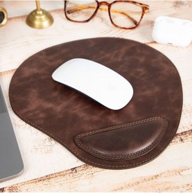 Resim Bileklikli Deri Mouse Pad Antik Koyu Kahve 