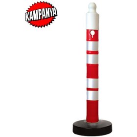 Resim Dubalı Uyarı Dikmesi Reflektörlü Duba Dikmeleri Bariyer Dikme 