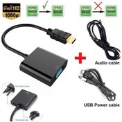 Resim Hdmi To Vga Kablo Çevirici Dönüştürücü Ses Uydu Receiver Ps3 Ps4 (250382973) 