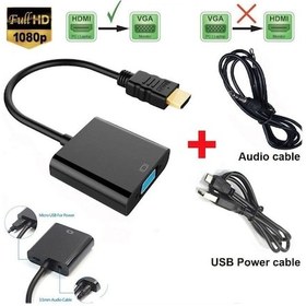 Resim Hdmi To Vga Kablo Çevirici Dönüştürücü Ses Uydu Receiver Ps3 Ps4 (250382973) 