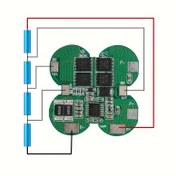 Resim 4S 15A 14.8V Lityum İyon Pil Şarj Kartı BMS PCB Elektrikli Aletler için Aşırı Akım Korumalı, Metal Yeşil BMS Devre Kartı 18650 Pil Paketi için Lazer veya Pil Olmadan 