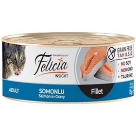 Resim Felicia Tahılsız Somonlu Fileto Yetişkin Konserve Kedi Maması 85 G 