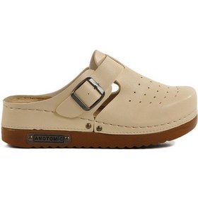 Resim Aspor Bej Anatomik Unisex Sabo Terlik Çok Renkli 