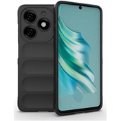 Resim Tecno Spark 20c Kılıf Elde Tutma Kolaylıkla Kaydırmaz Kenar Line Dizayn Optietnik Kapak Siyah 