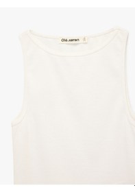 Resim Koton Slim Fit Kayık Yaka Modal Karışımlı Kolsuz Atlet Ekru 6sal30076ık Ekru 