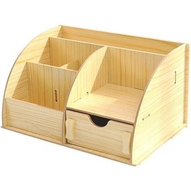 Resim Ganzhoushop Ofis Masası Düzenleyici Elyaf Levha Kendin Yap Kalemlik Kutu Çekmece Kırtasiye Tepsi Rafı 