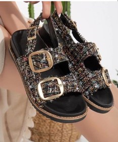 Resim Olira Siyah Simli Kemerli Sandalet Siyah 