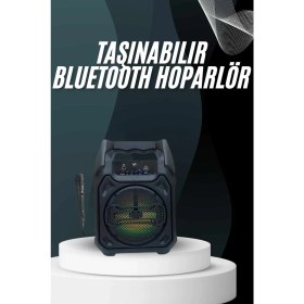 Resim Yeni Nesil Bluetooth Hoparlör USB Tf Kart Girişli Çoklu Bağlantı 