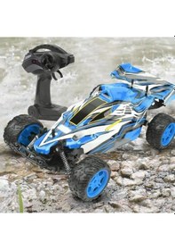 Resim 9010-1f 1:10 Kumandalı 40 Cm Dev Off-road Araba Şarjlı, 2.4ghz, Yüksek Hızlı Rc Arazi Aracı - Mavi 