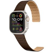 Resim Apple Watch 7 41mm Zore KRD-111 Çizgili Desenli Silikon Kordon-Kahverengi 