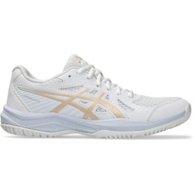 Resim Asics UPCOURT 6 Kadın Beyaz Sarı Voleybol Ayakkabısı 1072A107-103 