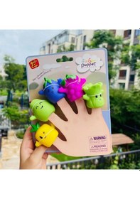 Resim Finger Puppet Sebzeler Parmak Kukla Seti 5 Sebzeli Oyuncak Parmak Kukla Çok Renkli 