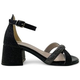 Resim 704 Kız Çocuk Topuklu Abiye Ayakkabı Siyah 