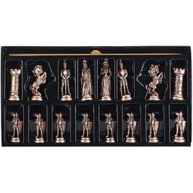 Resim SHC42000 Gifthome Büyük Boy Metal İngiliz Satranç Taşı Antik 