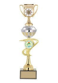 Resim Odak Kupa - Figürlü Kupalar - Kupa Figürlü Kupalar Fg-065 B - 46 Cm Altın - Beyaz 