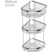 Resim Duxxa 3 Lü Köşe Raf Krom Oval Lüks / 20 x 20 cm (A.513) 