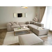Resim S Home Design Concept Frida 6 Modül Pofidik Modüler Kanepe L Köşe Koltuk Takımı, Keten Bej 