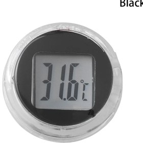 Resim Xifu Shop C Siyah Stil Su Geçirmez Yapışkan Motorlu Mini Motosiklet Dijital Termometre Celsius Montaj Dijital Termometre Motosiklet Aksesuarları (Yurt Dışından) 