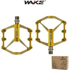 Resim Wake Alüminyum Sarı Rulmanlı Cr-Mo Mil Geniş Bisiklet Pedalı 