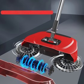 Resim 3’ü 1 Arada Eller Serbest Süpürge ve Faraş - Döner Süpürge & Çöp Kovası - Paslanmaz Çelik & İki Renkli Tasarım, Ahşap Zeminler İçin - Yatak Odası, Banyo, Mutfak, Oturma Odası Temizliği için Kolayca Temizlik, Çok Amaçlı Yer Temizleyici, Sağlam Yapı,Ev Temizliği Araçları,Meşgul Ev Sahipleri İçin 