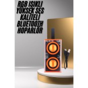 Resim Techno Stock Şeffaf Taşınabilir Bluetooth Hoparlör Uzun Ömürlü Çift Hoparlörlü 