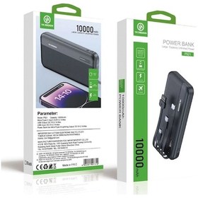Resim 10000 Mah Micro Type-c Usb Lightning 4 Kablolu Hızlı Kablosuz Şarj Powerbank 5545 