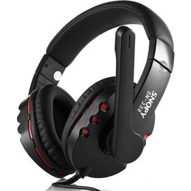 Resim SNOPY SN-338 SİYAH/KIRMIZI GAMİNG OYUNCU MİKROFONLU KULAKLIK 