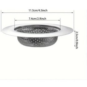 Resim Zhanglei001 1 Pc Gümüş Evye Filtresi Paslanmaz Çelik Bulaşık Makinesi Güvenli Mutfak Aksesuarları 
