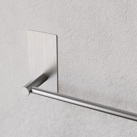 Resim Zift Unique Ömür Boyu Paslanmaz Çelik Havlu Askısı - Yapışkanlı Montaj Havluluk - 45CM Banyo & Tuvalet Havlu Tutacağı 