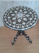 Resim Bozgeyik Sedefcilik Sedef Kakma Fiskos Sehpa - 45cm - Yükseklik 70cm 