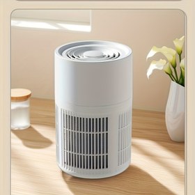 Resim 5-in-1 Taşınabilir Ev Hava Temizleyici, Yatak Odası - HEPA Filtresi, 2-in-1 Tasarım, Toz, Duman, Kirlilik, Koku Giderme, Sessiz Çalışma, Uyku Modu, Pil Gerektirmez, Sessiz Yatak Odası Hava Temizleyici | Modern Estetik | Sessiz Çalışma, Evler İçin Hava Temizleyicileri 